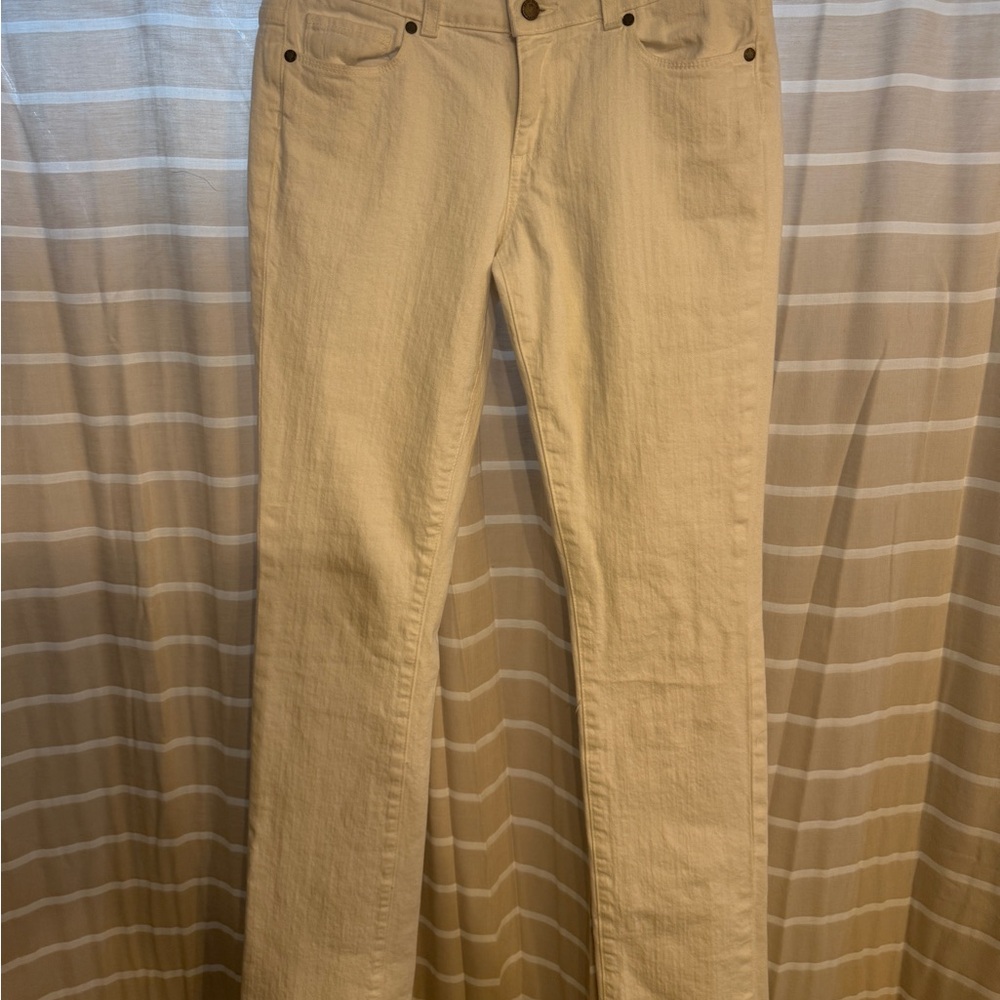 PAIGE Hidden Hills Straight-Leg optic white jeans 28